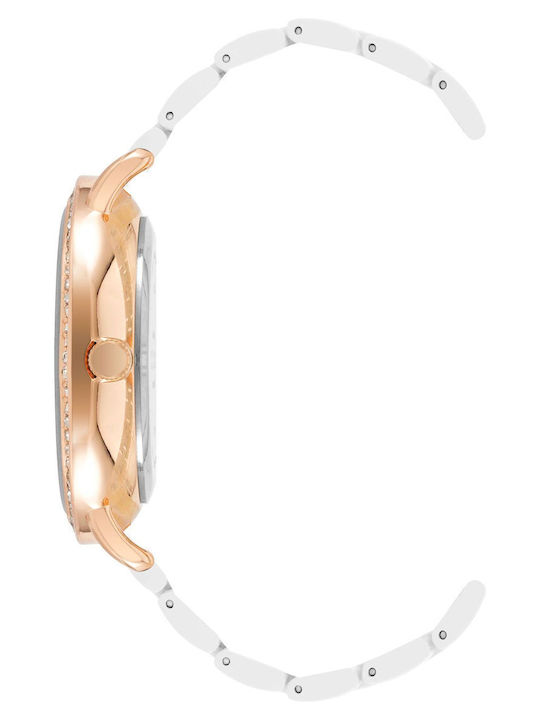 Juicy Couture Γυναικείο Ρολόι 36mm Μπαταρίας με Λευκό Μεταλλικό Μπρασελέ