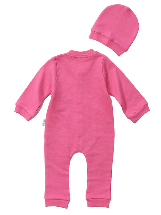 Matoufrance Baby Bodysuit Set Long-Sleeved with Accessories Fuchsia