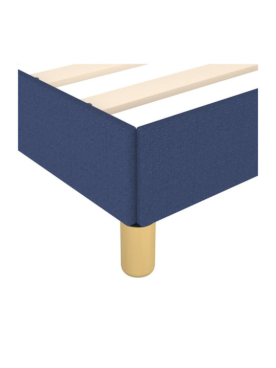 Betten Einzel mit Stoff Blau für die Matratze 90x200cm