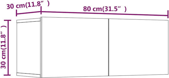 Έπιπλο Τηλεόρασης Γκρι Σκυροδέματος Μ160xΠ30xΥ30cm