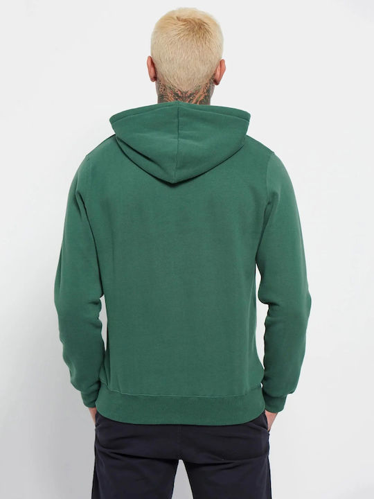 Funky Buddha Men's Sweatshirt with Hood and Pockets Green