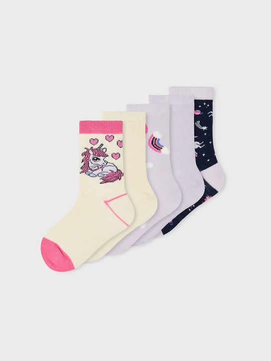 Name It Girls 5 Pack Knee-High Socks Multicolour
