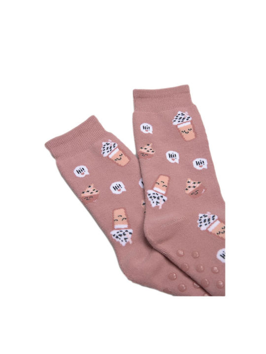 Ysabel Mora Girls Knee-High Non-Slip Socks Pink Y-036