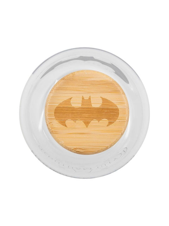 Stor DC Comics Batman Μπουκάλι Νερού Γυάλινο με Βιδωτό Καπάκι Διάφανο 620ml