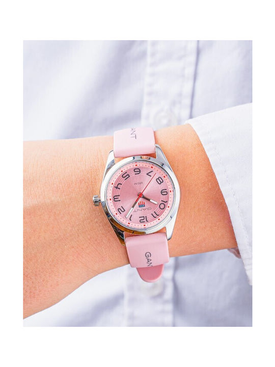 Gant Kids Analog Watch Campus with Rubber/Plastic Strap Pink