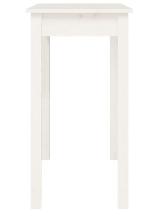 Solid Wood Console Table White L80xW40xH75cm