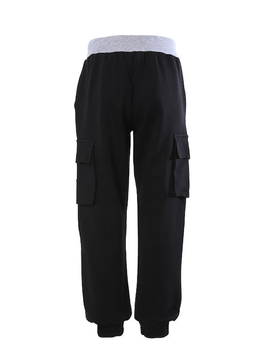 Matoufrance Boys Fabric Cargo Trouser Black