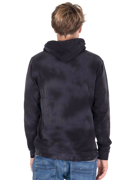 Hurley Herren Sweatshirt mit Kapuze und Taschen Schwarz