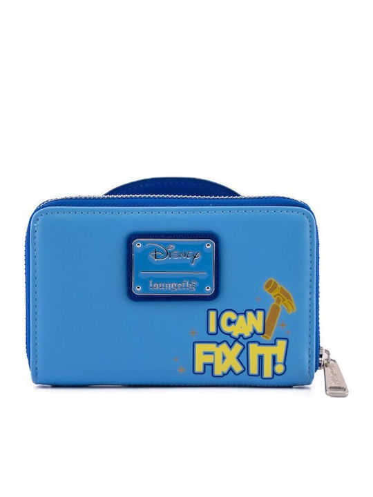 Loungefly Disney Wreck It Ralph Fix It Felix Παιδικό Πορτοφόλι με Φερμουάρ Γαλάζιο