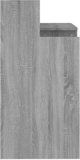 Computer Büro Holz Grey Sonoma mit LED & USB-Anschlüssen 97x45x90cm