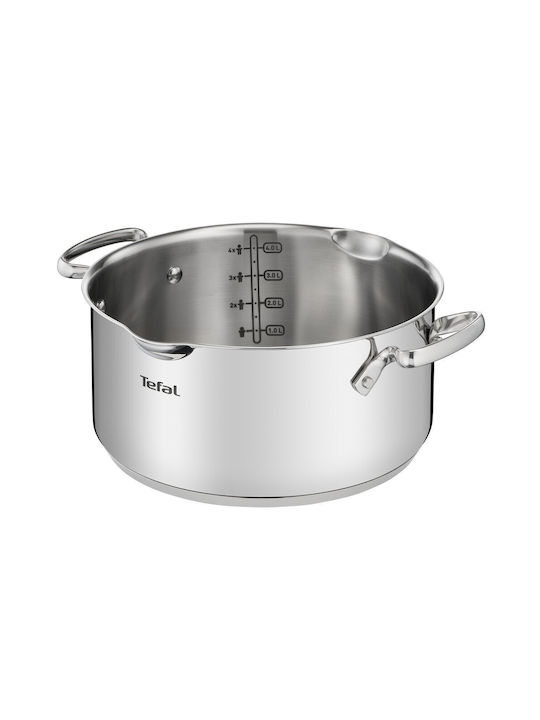 Tefal Duetto+ Pots Set of Stainless Steel with No Coating Silver 7pcs