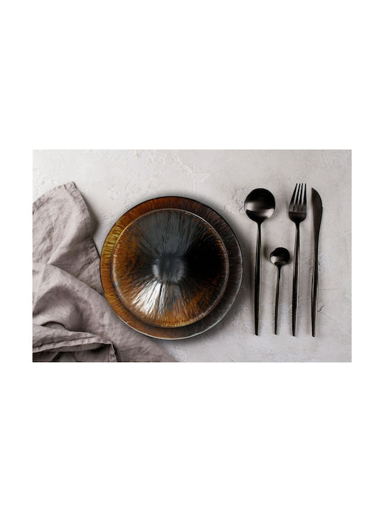 Tognana Rust Copper Plate Soup made of Porcelain Brown with Diameter 25cm 6pcs