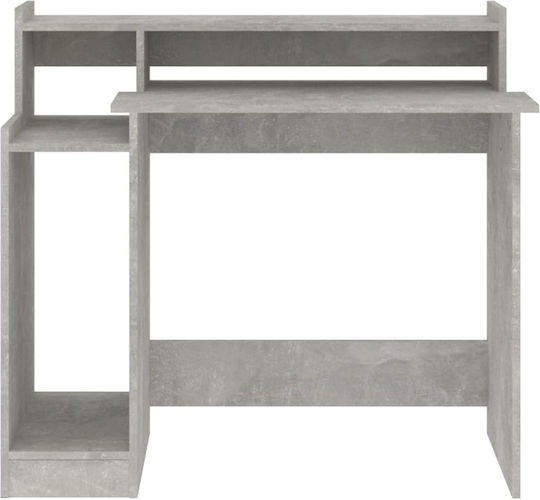 Computer Büro Holz Grey Concrete mit LED & USB-Anschlüssen 97x45x90cm