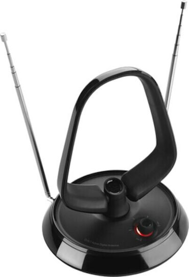One For All SV9143-5G Εσωτερική Κεραία Τηλεόρασης (απαιτεί τροφοδοσία) σε Μαύρο Χρώμα Σύνδεση με Ομοαξονικό (Coaxial) Καλώδιο