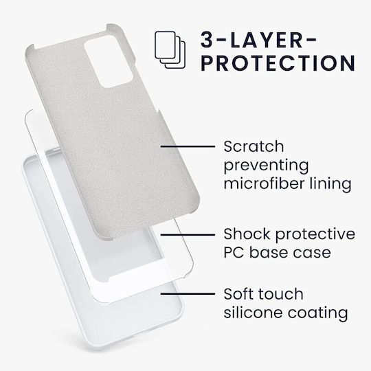 KWmobile Rubberized Umschlag Rückseite Silikon Weiß (Redmi Note 11 Pro)