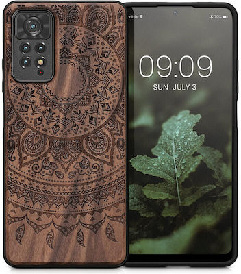 KWmobile Indian Sun Wooden Back Cover Dark Brown (Redmi Note 11 Pro)