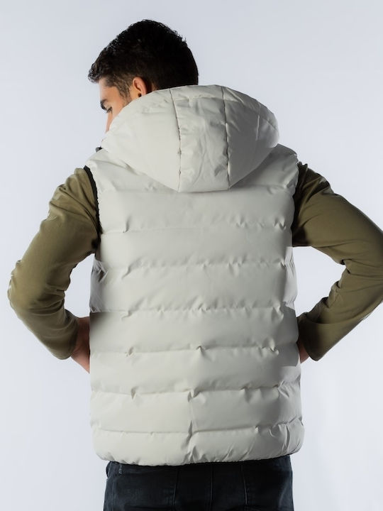 Brokers Jeans Men's Sleeveless Puffer Jacket White