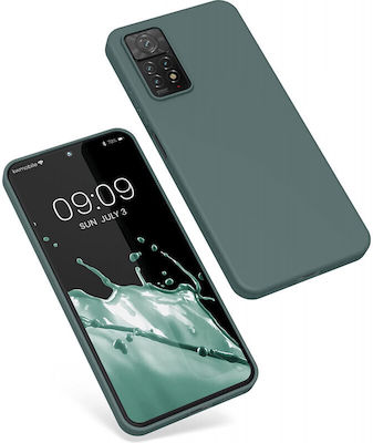 KWmobile Umschlag Rückseite Silikon Blue Green (Redmi Note 11 Pro) 57369.171