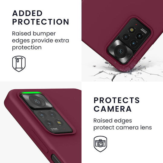 KWmobile Rubber Back Cover Silicon Roșu tawny (Redmi Note 11 Pro)