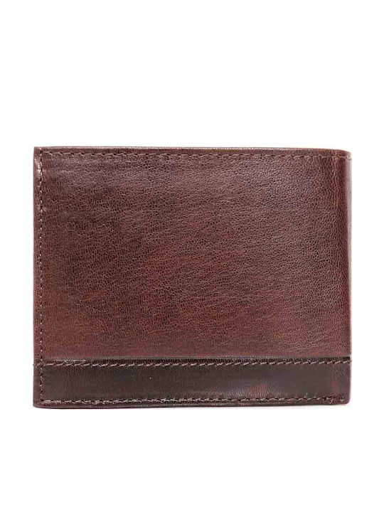 Leather Men's Wallet Classic with RFID Brown