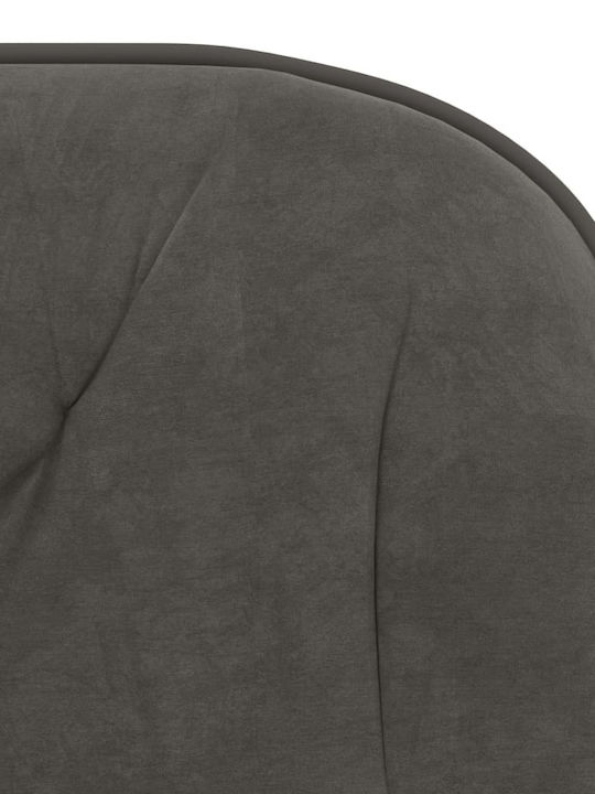 Swivel Visitor Chair with Arms & Wheels Σκούρο Γκρι 56x61x78cm 2pcs