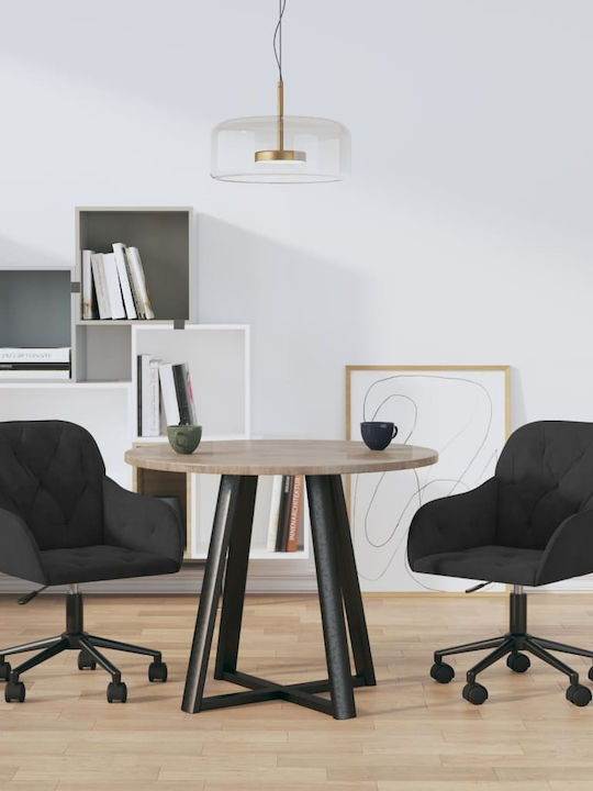 Rotating Chair Visitor with Arms & Wheels in Color 56x61x78cm 2pcs