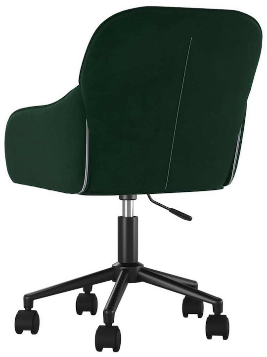 Rotativă Scaun Vizitator cu Brațe & Roți Dark Green 56x61x78cm 2buc