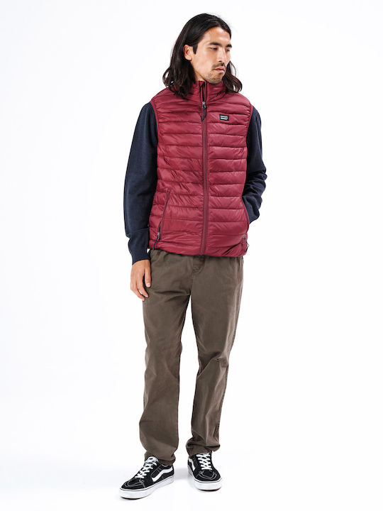 Ärmellos Winter Jacke Puffer Wine