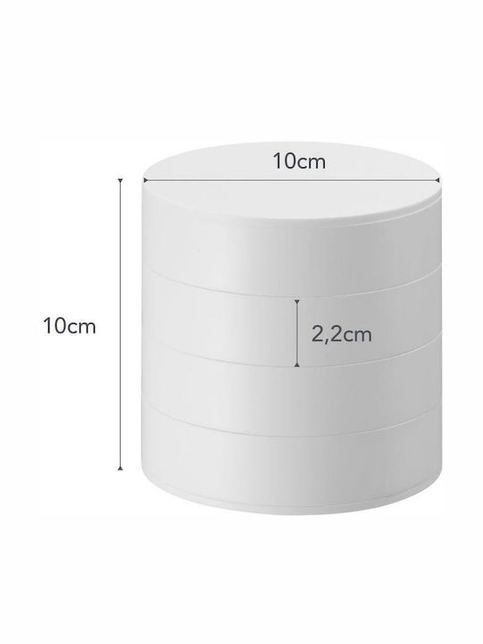 Yamazaki White Jewellery Box 10x10x10cm