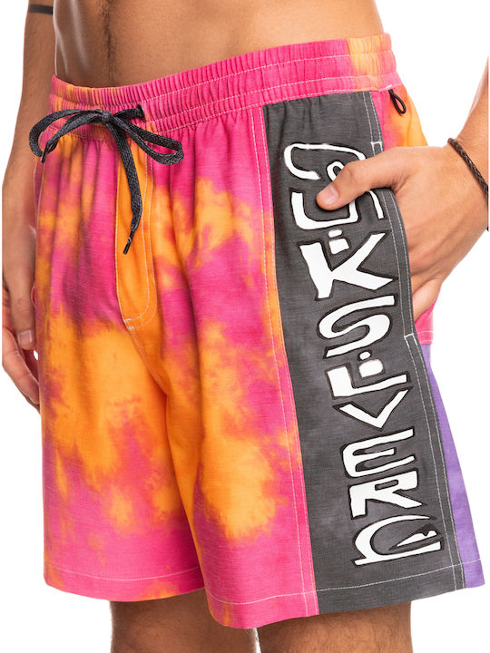 Acid Wash Herren-Bademode Kurze Hosen Schock Rosa Blumen