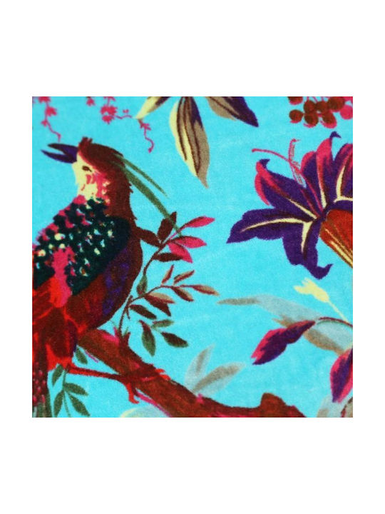 Synchronia Sofa Cushion Made of 100% Cotton Turquoise 45x45cm