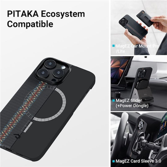 Pitaka Fusion Weaving Back Cover 0.95mm Rhapsody (iPhone 14 Pro)