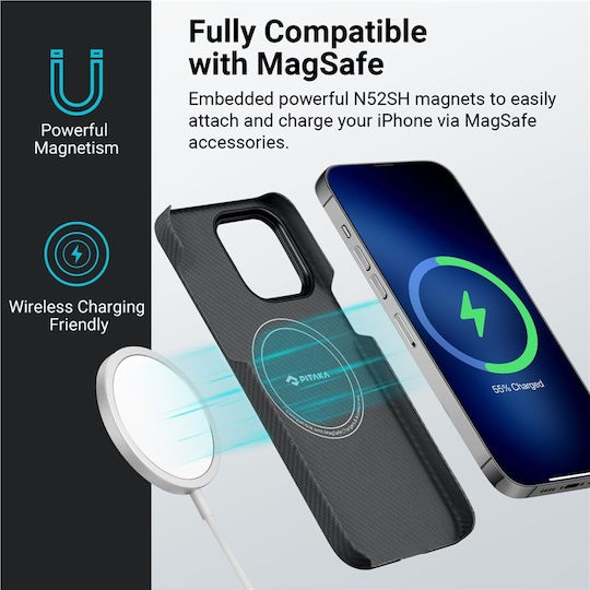 Pitaka Fusion Weaving Back Cover 0.95mm Rhapsody (iPhone 14 Pro)