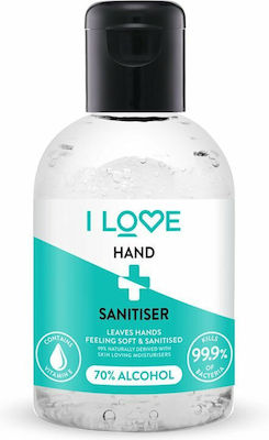 I Love Cosmetics Hand Sanitiser 70% Antiseptic Hand Gel 100ml Natural