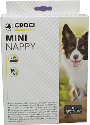 Croci Mini Nappi Schimb de scutece pentru câini Scutece pentru câini Mediu 15buc C7020206