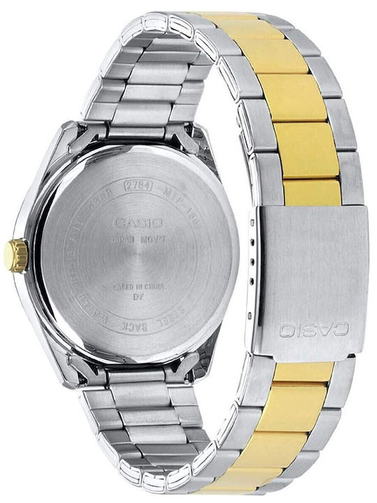 Casio Ανδρικό Ρολόι 44.2mm Μπαταρίας με Ασημί Μεταλλικό Μπρασελέ