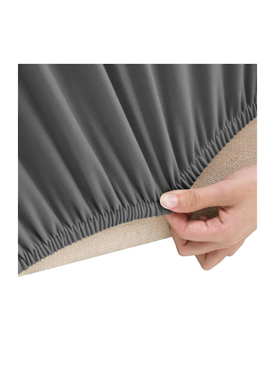 vidaXL Elastic Cover for Four Seater sofa Charcoal 1pcs 332939