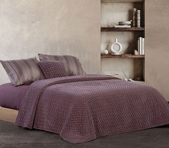 Nef-Nef Homeware Διακοσμητική Μαξιλαροθήκη Shepard από 100% Βαμβάκι Wine 45x45εκ.
