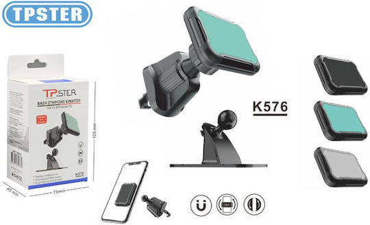 Tpster K576 Car Mobile Mount with Magnet Black