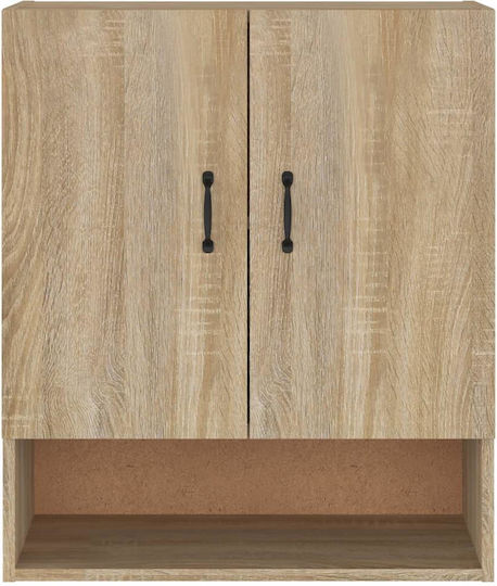 Hängeschrank fürs Wohnzimmer aus Spanplatte Sonoma 60x31x70 cm