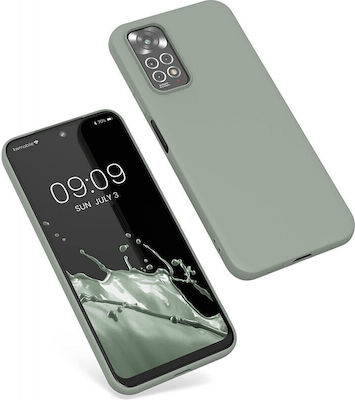 KWmobile Umschlag Rückseite Silikon Grey Green (Redmi Note 11 / 11S 4G) 57368.172