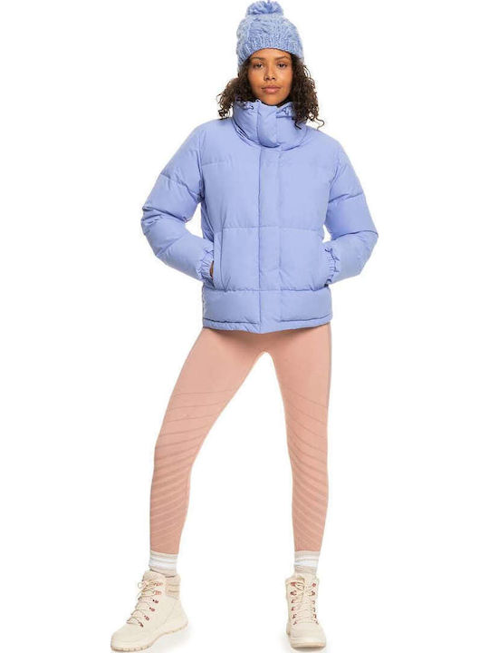 Winter Rebel Women's Long Puffer Jacket Waterproof for Winter with Hood Lilacc