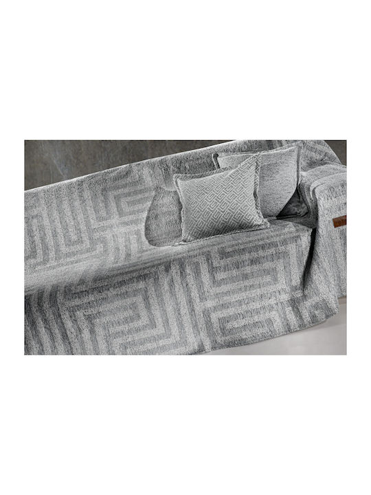 Guy Laroche Aberon Ριχτάρι Πολυθρόνας Chenille 150x180εκ. Silver 1133030222024