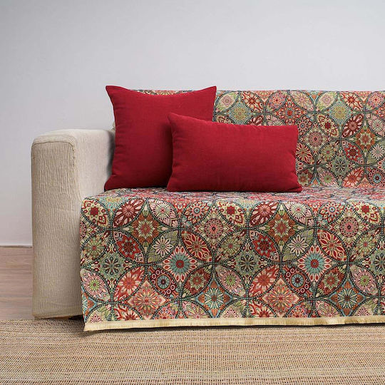 Cotone Vitral Τριθέσιου Καναπέ Π185xΜ280cm Πολύχρωμο Cotone Vitral Τριθέσιου Καναπέ Π185xΜ280cm Πολύχρωμο