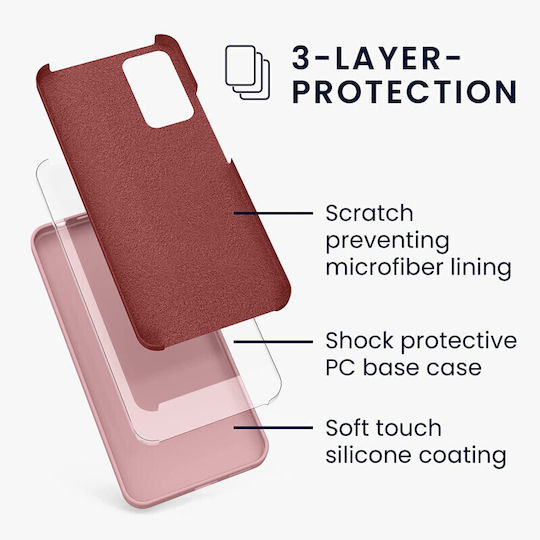 KWmobile Rubberized Umschlag Rückseite Silikon Winter Rose (Redmi Note 11 Pro)