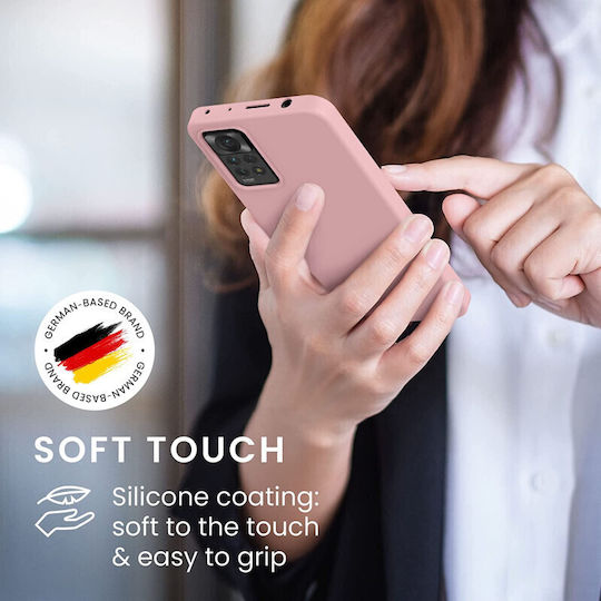 KWmobile Rubberized Umschlag Rückseite Silikon Winter Rose (Redmi Note 11 Pro)