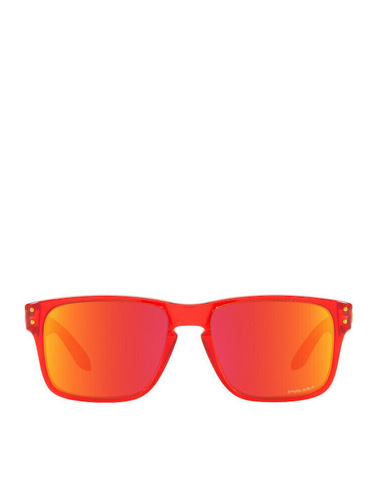 Oakley Holbrook Xs Pătrate Ochelari De Soare Pentru Copii Cu Lentilă Oglindă Roșii