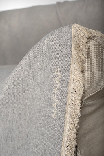 Naf Naf 358-78 Armchair Throw Chenille 180x180cm Gray