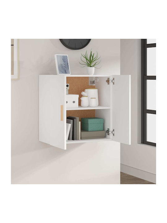 Hängendes Wohnzimmer Nischenschrank aus Spanplatte Weiß 60x30x60cm