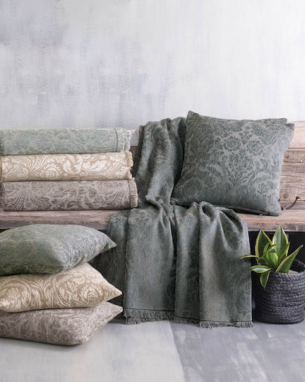 Rythmos Vilano Ριχτάρι Πολυθρόνας Δύο 'Οψεων Chenille 160x180εκ. Γκρί Ανοιχτό